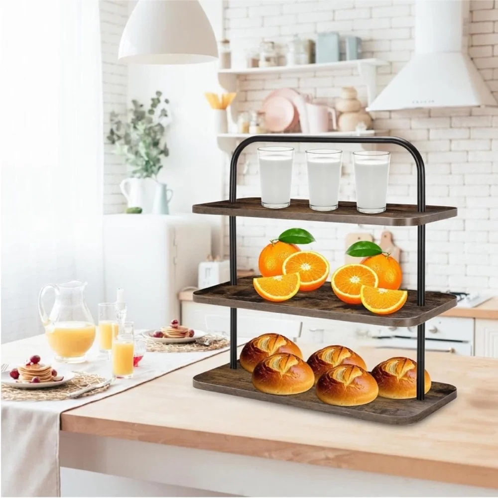 Three-Tier Wooden Cupcake Stand